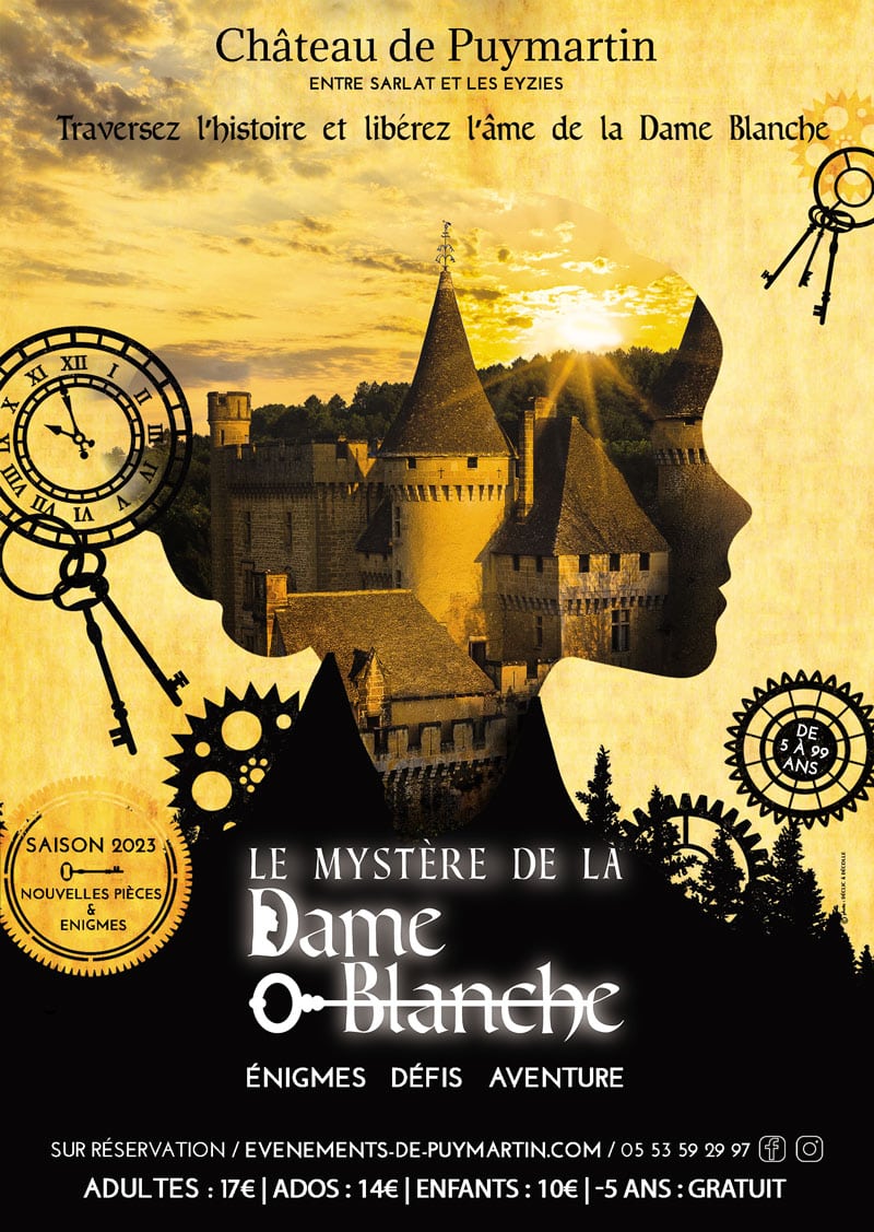 Affiche escape game château puymartin