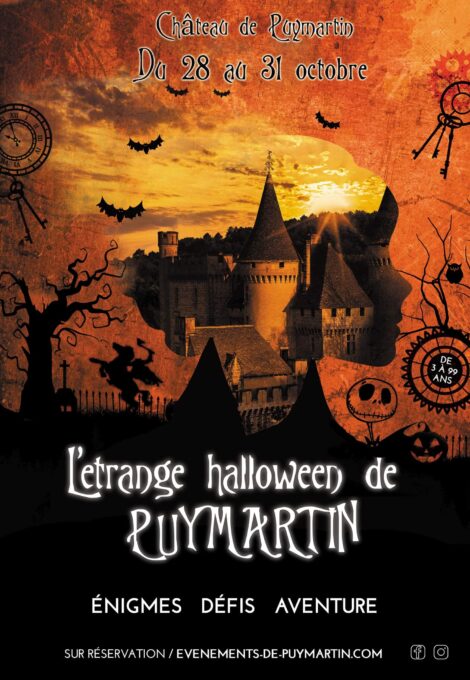 Affiche Halloween chateau puymartin