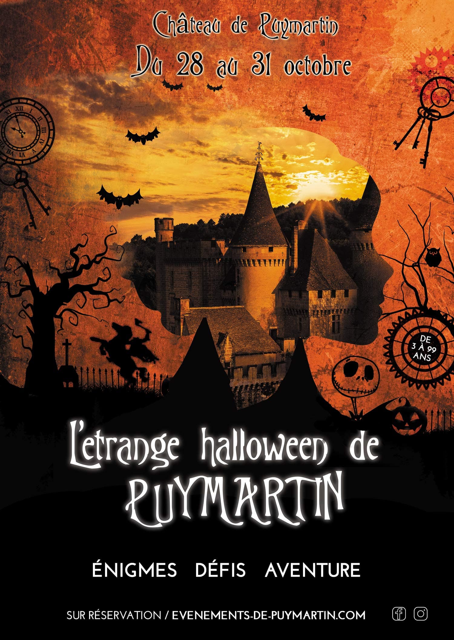 Affiche Halloween chateau puymartin