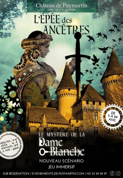 Affiche escape game château puymartin Dordogne