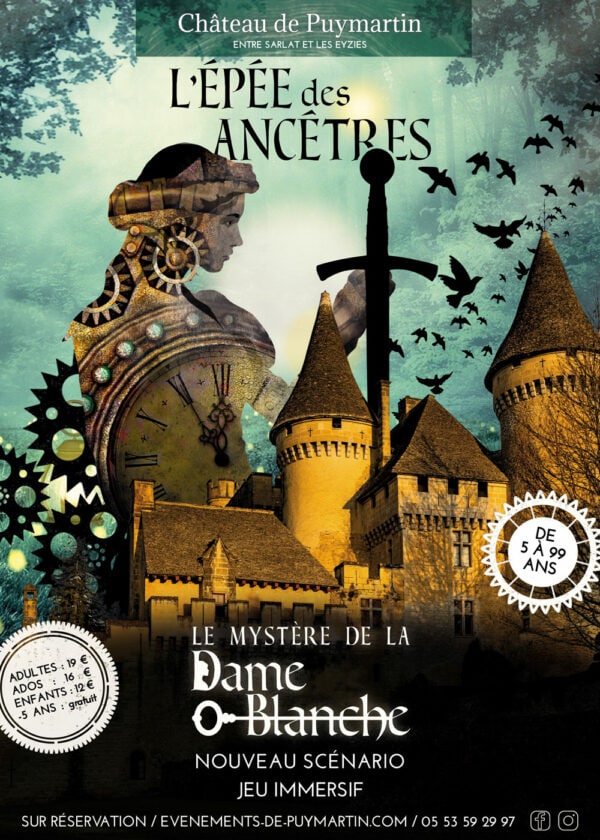 Affiche escape game château puymartin Dordogne
