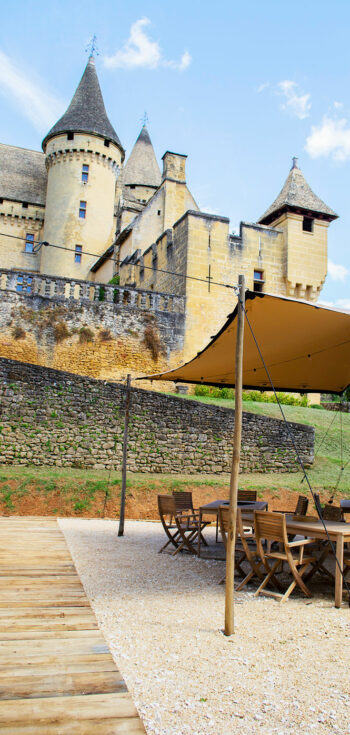 Vue terrasse restaurant Restaurant au pied du château à Sarlat